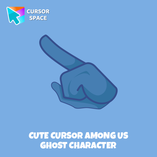 Cute Cursor Among Us Ghost Character